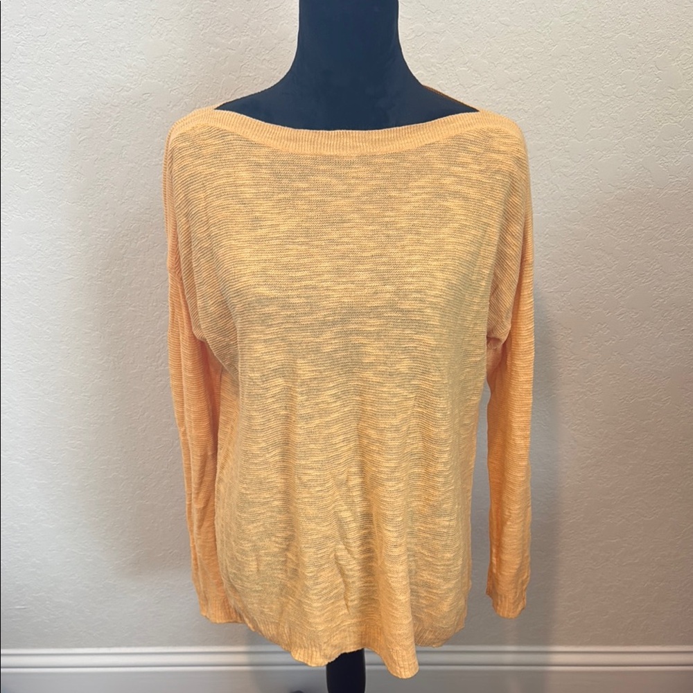 Eileen Fisher Sheer Women's Orange Knit Top